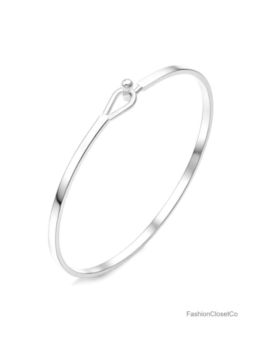18K Gold Plated Dainty Cuff Bangle Bracelet Hook Closure Minimalist Jewelry